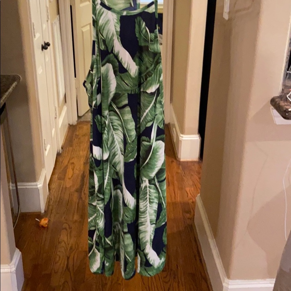 Palm Leaf design sun dress